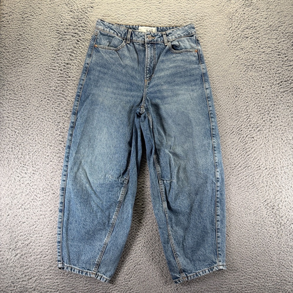Dynamite Blair Jeans Womens 8 Blue Cotton Denim Barrel Leg Workwear Faded Travel